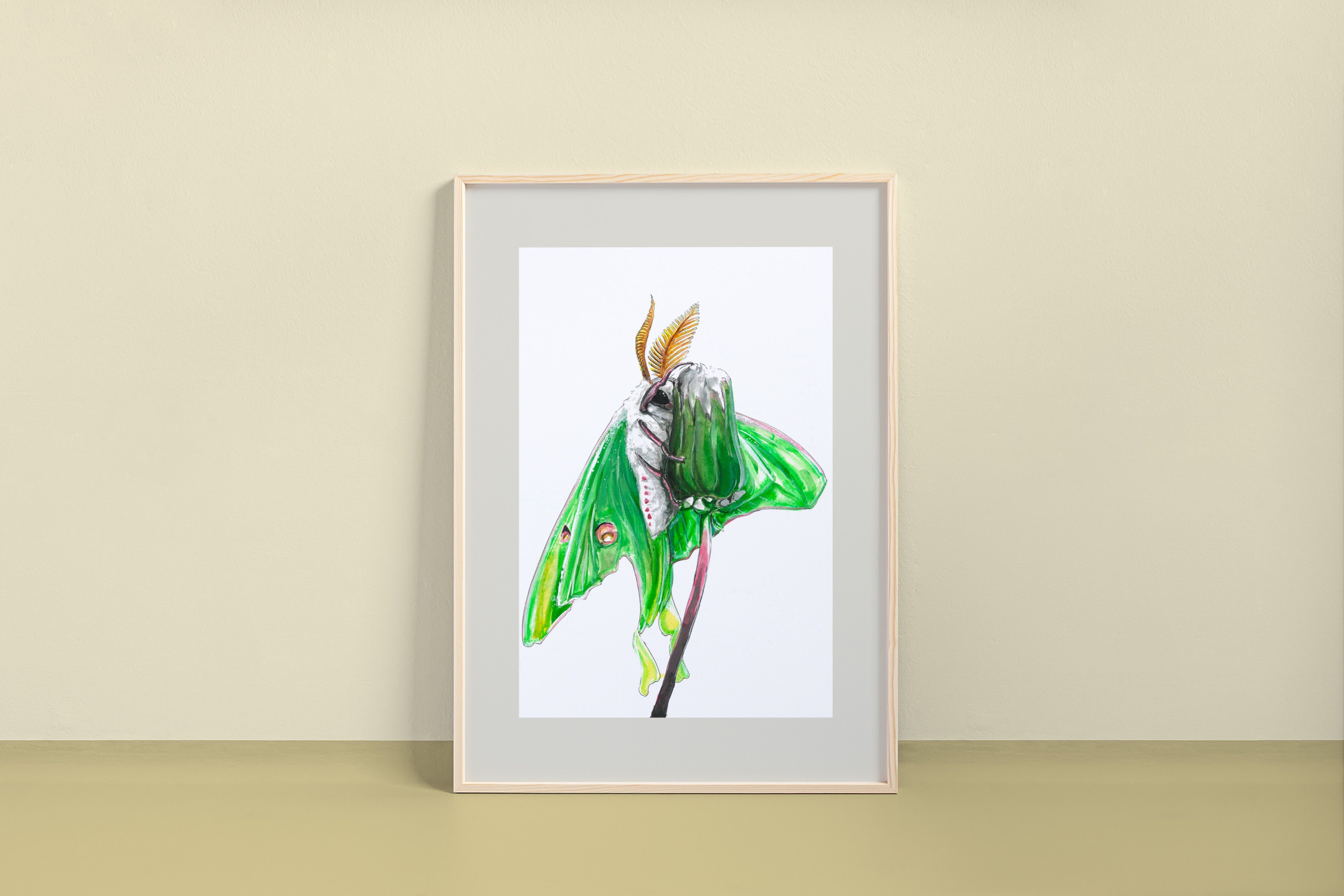 Luna Moth (Actias luna) Art Print