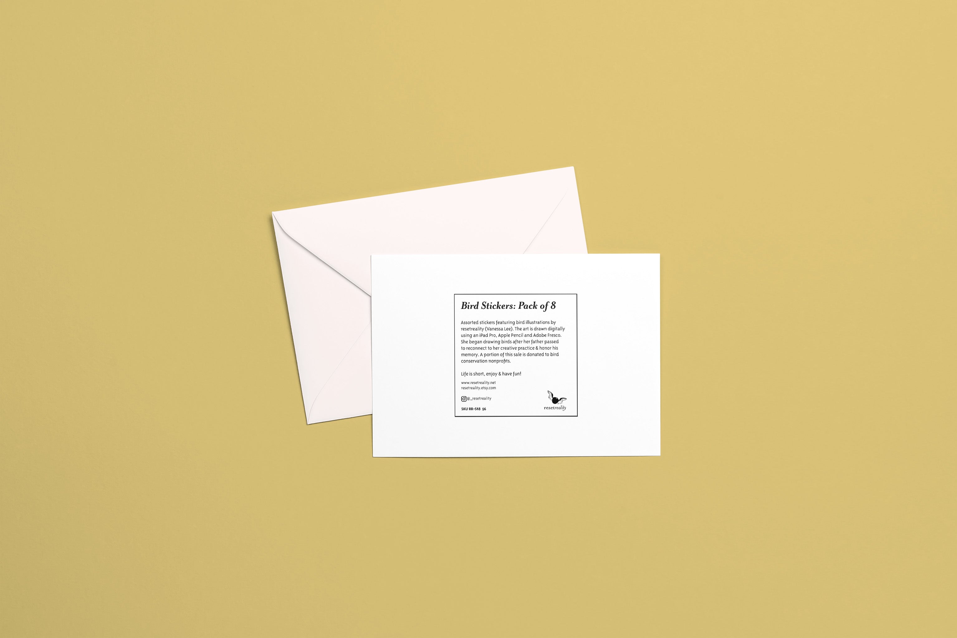 Bird Stickers: Variety Surprise Pack of Two Sheets (8 stickers)