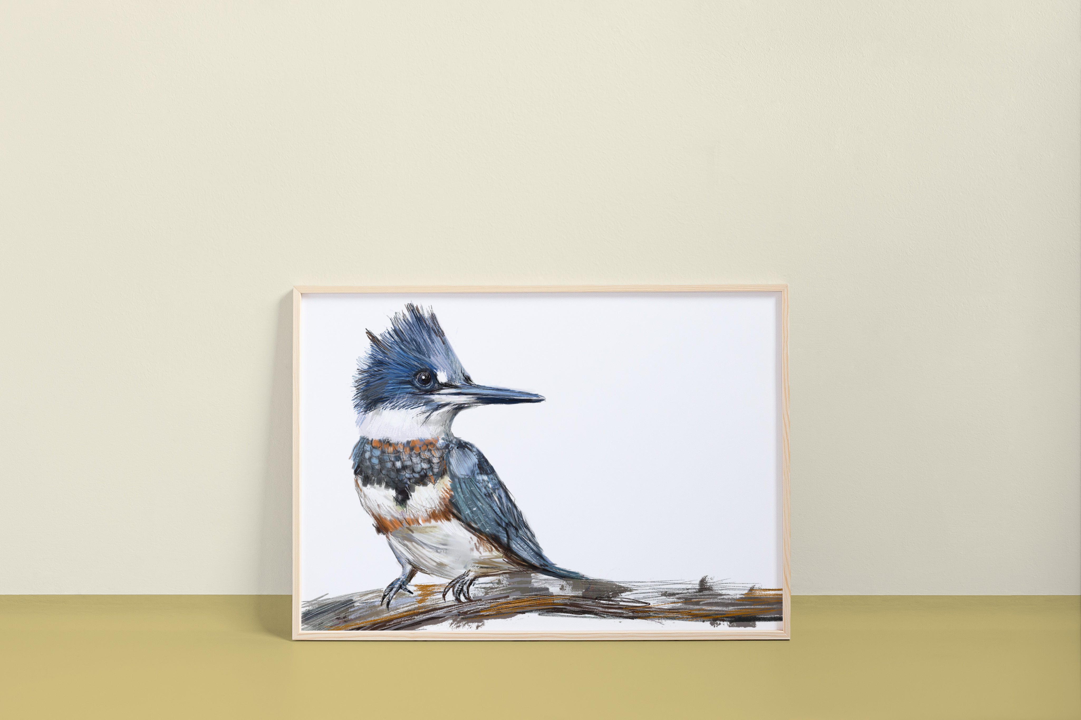 Belted Kingfisher Art Print