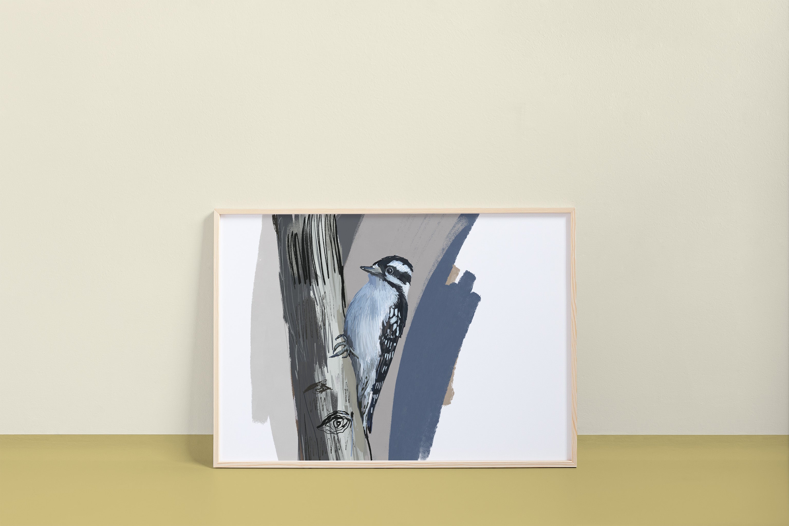Downey Woodpecker Art Print