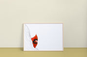 Northern Cardinal (Peeking) Art Print
