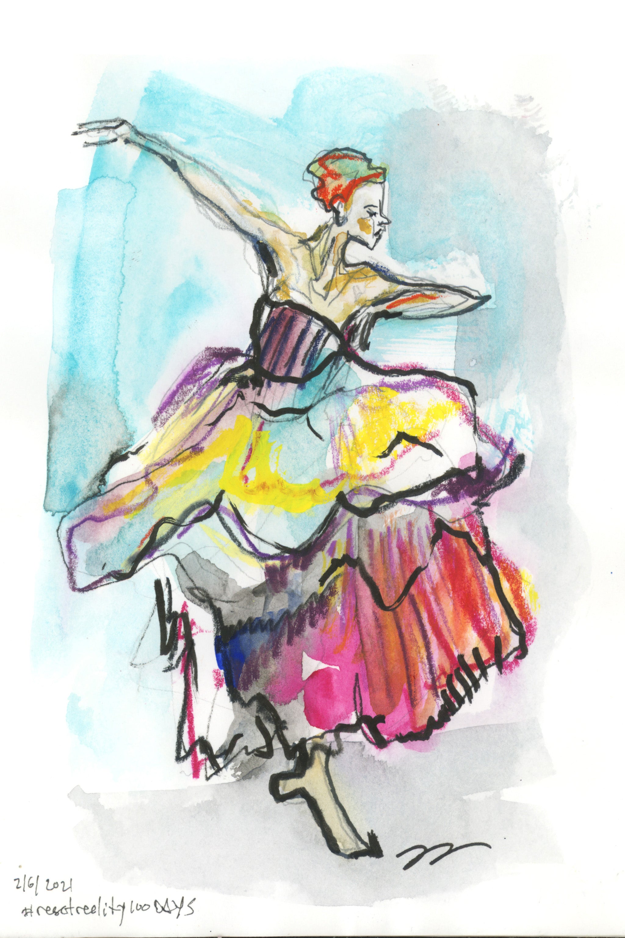 Dancer (02/06/2021) Art Print