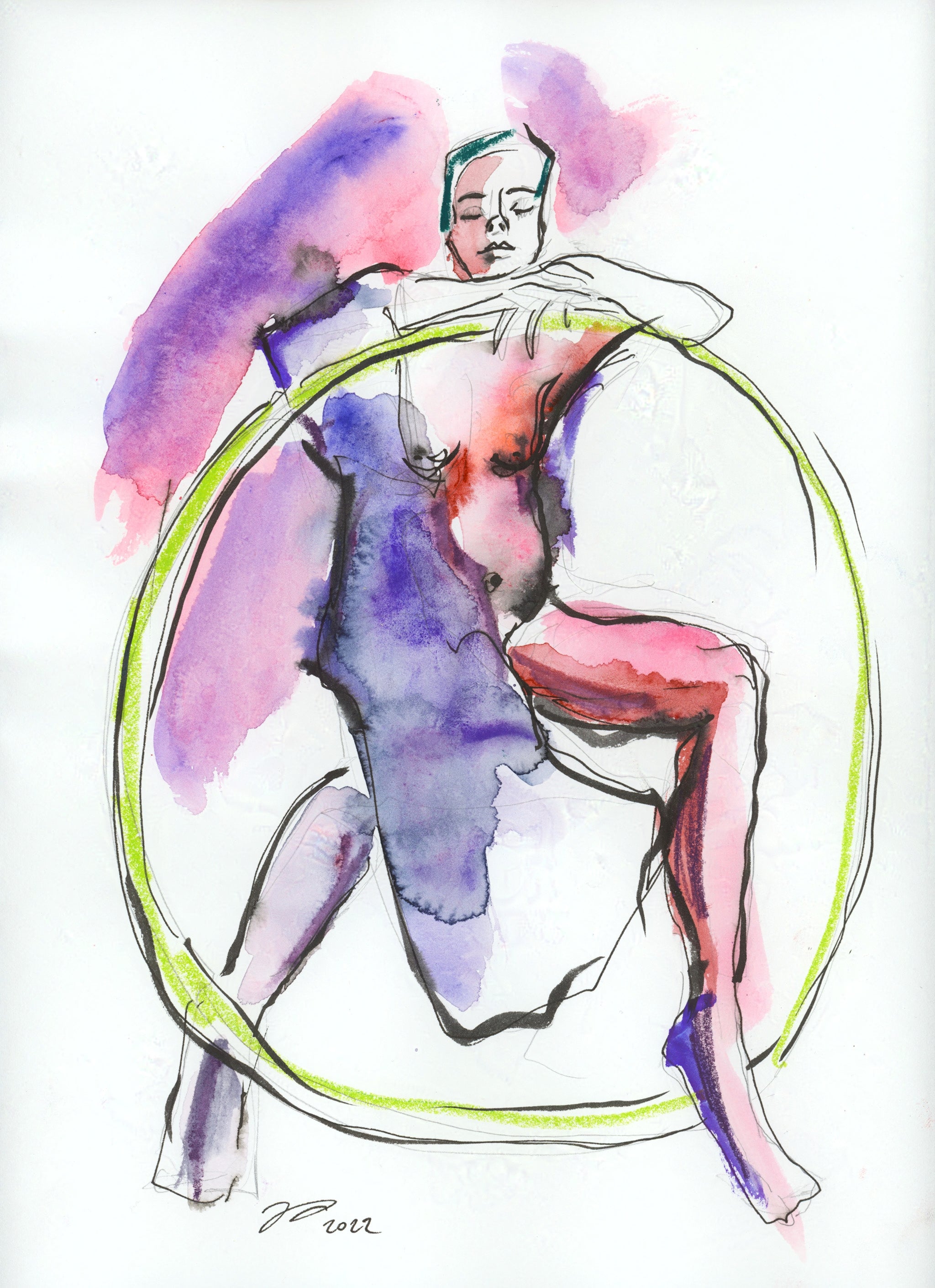 New York Cat (Lyra Hoop) Original