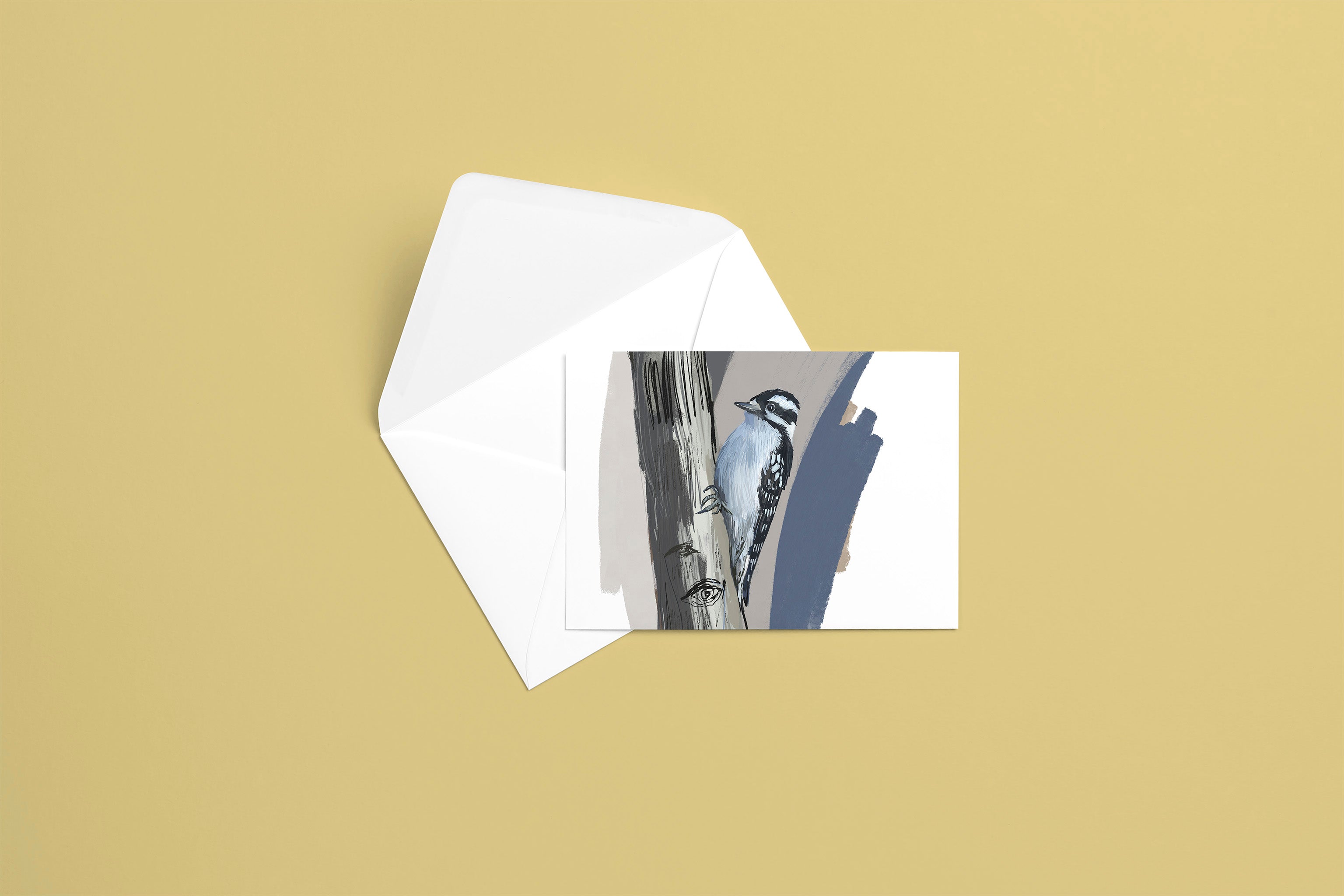 Downey Woodpecker Greeting Card