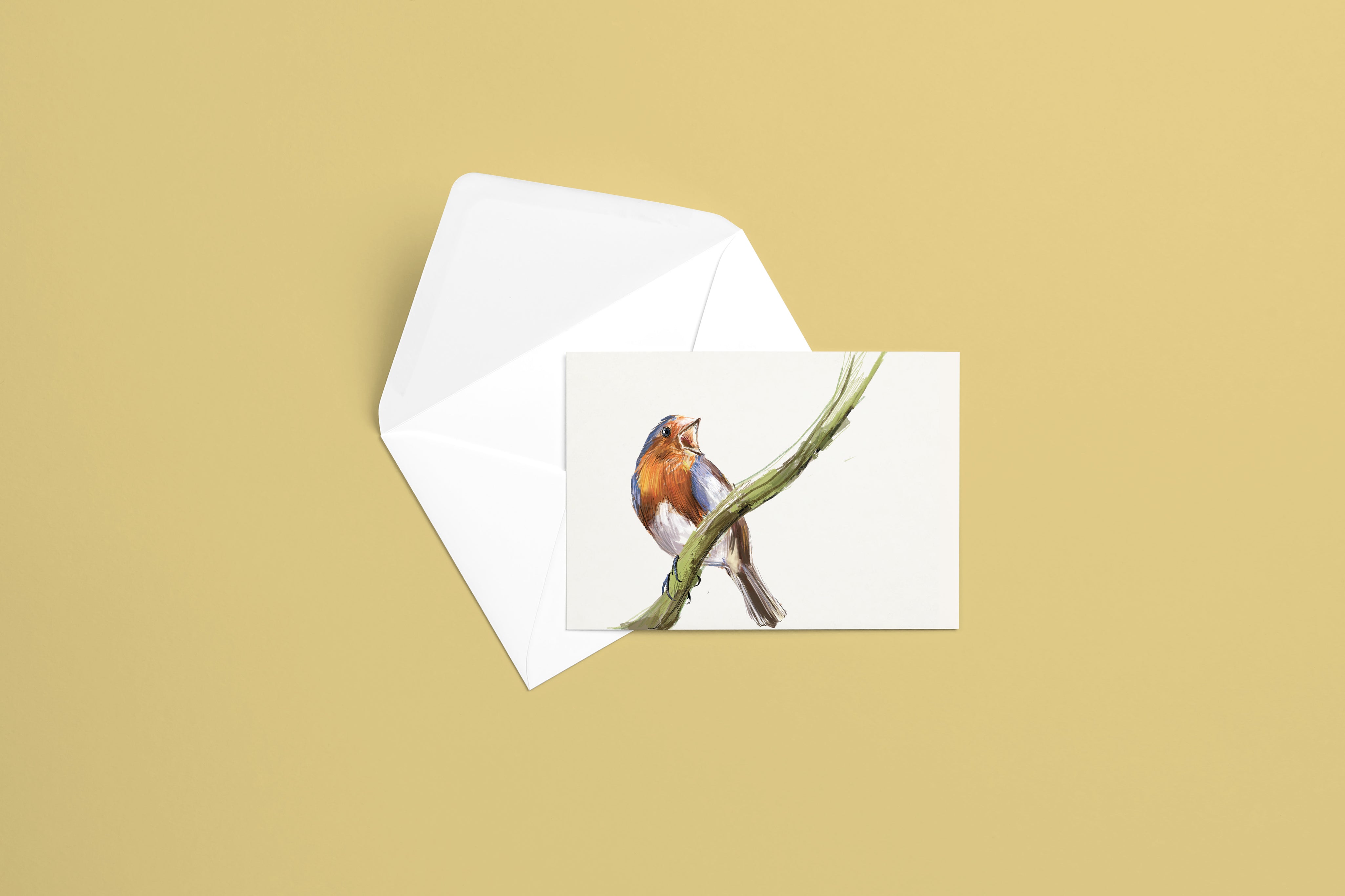 European Robin Greeting Card