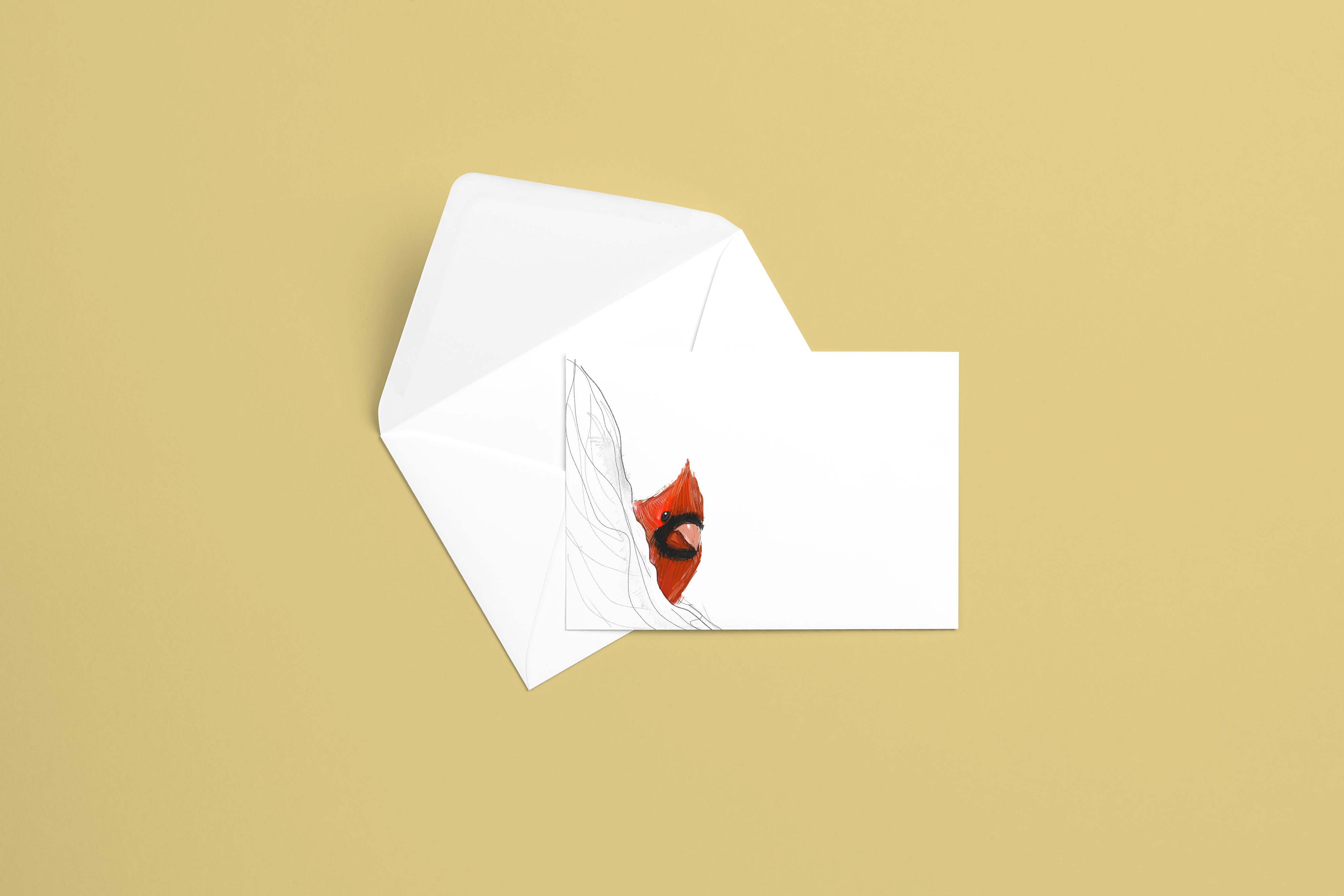 Northern Cardinal (Peeking) Greeting Card