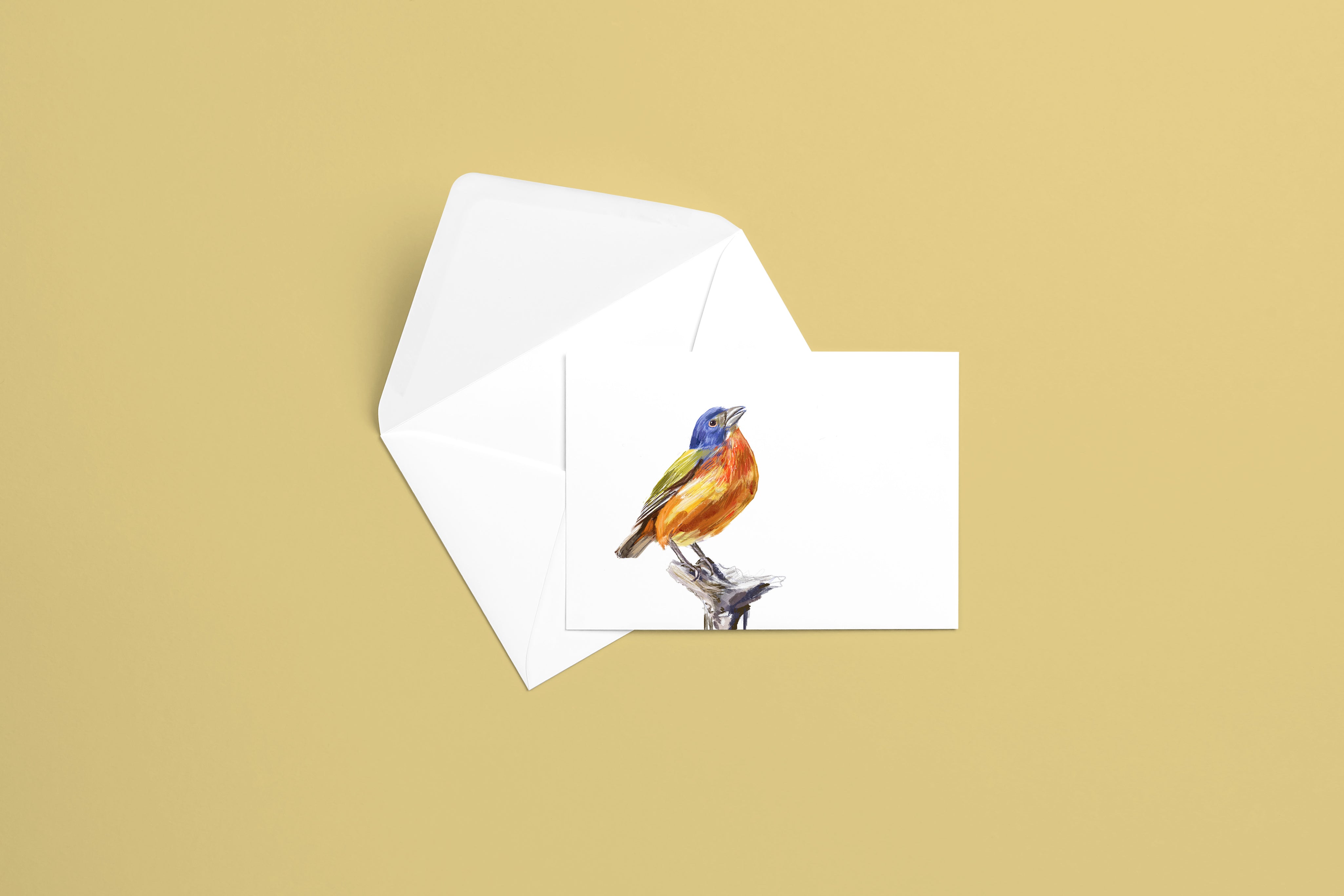 Painted Bunting Greeting Card