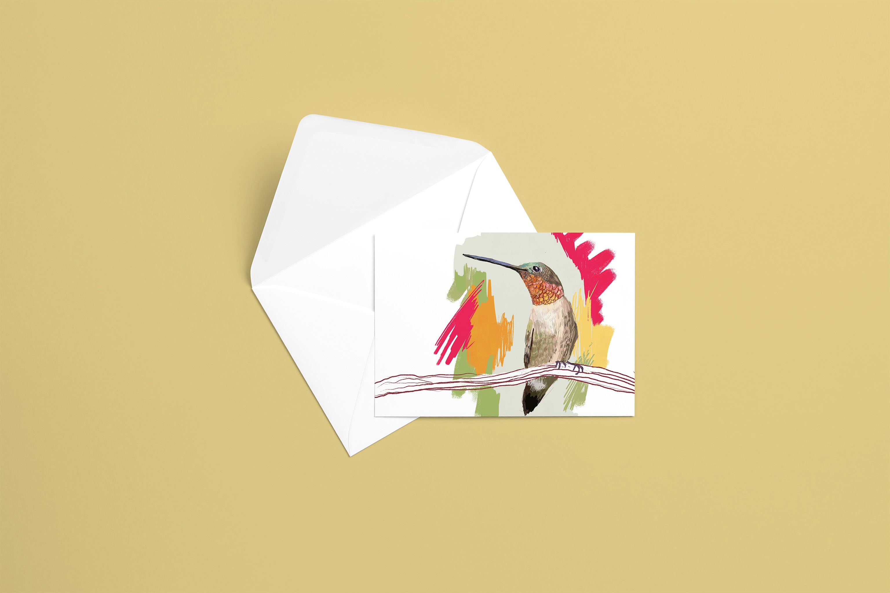 Ruby-throated Hummingbird Greeting Card