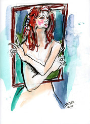 Nicole (framed) Art Print