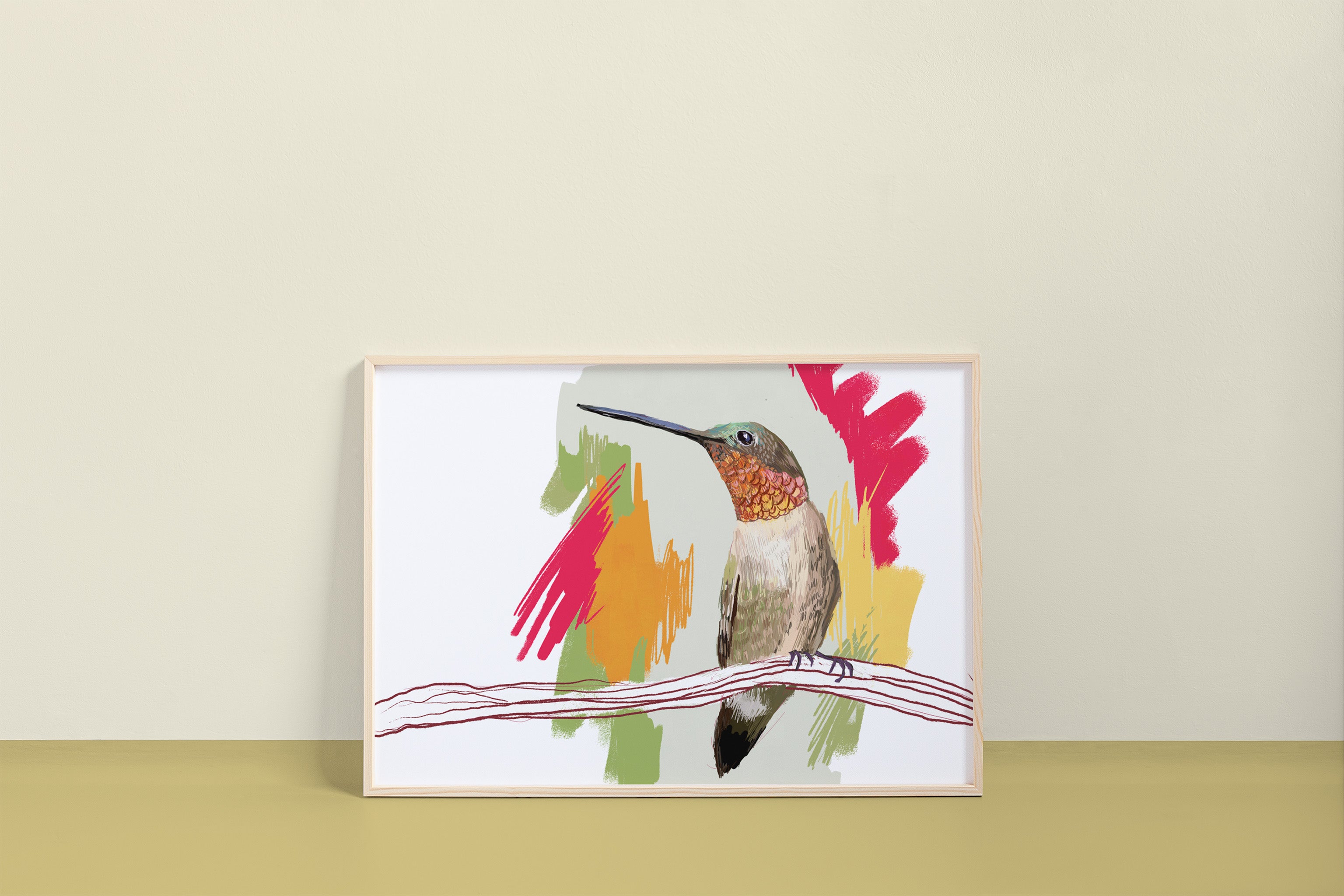 Ruby-throated Hummingbird Art Print