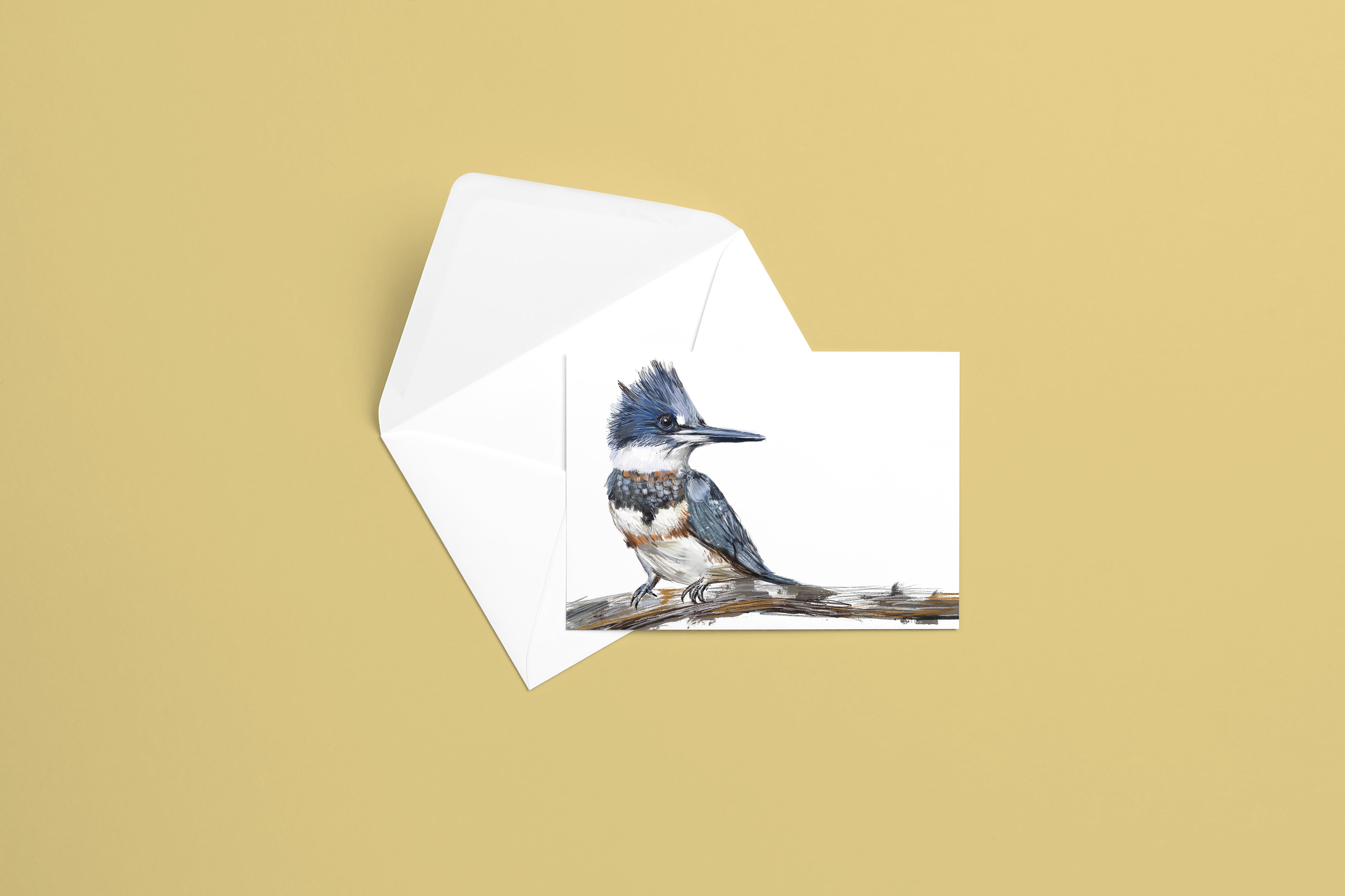 Belted Kingfisher Greeting Card